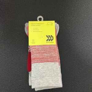 All in Motion Red and Gray Crew Socks